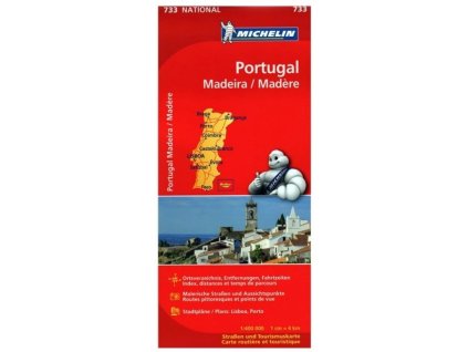 Michelin mapa Portugalsko
