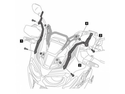 Výztuha pro zvýšení plexi CRF1000L AfricaTwin 16-18