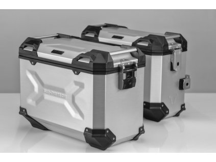 SW Motech Side Case and Holder Set TraX Adventure 37/45 Silver BMW F 800/700/650 GS 08-17