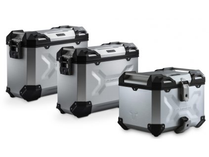 SW Motech Adventure set of silver cases + holder BMW R1200GS / R1250GS LC