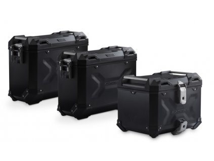 SW Motech Adventure set of black cases + holder BMW R1200GS / R1250GS LC