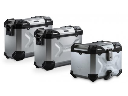 SW Motech Adventure set of silver cases + holder CRF1000L 18-