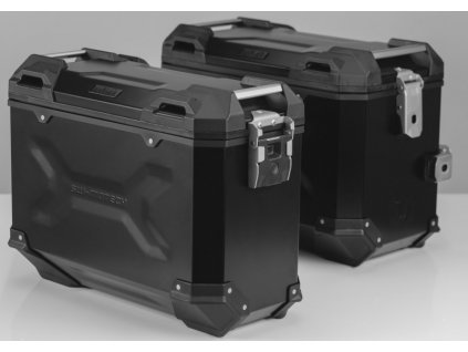 SW Motech Side Case and Holder Set TraX Adventure 37/45 Black Tiger 800 10-