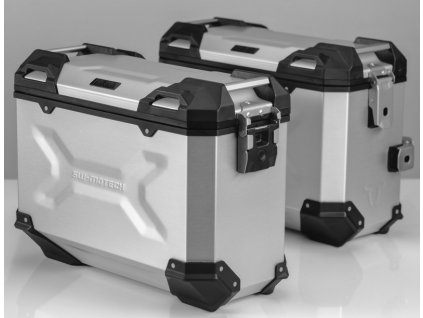 SW Motech Side Case and Holder Set TraX Adventure 37/37 L Silver Tiger 1200 Explorer