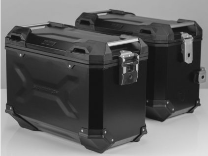SW Motech TraX Adventure side case and carrier set black 45/45 L Tiger Explorer 1200