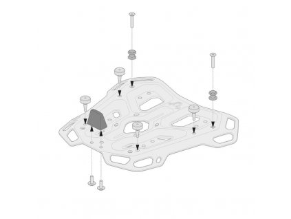 SW Motech Adapter for Adventure Rack for Givi MonoKey cases