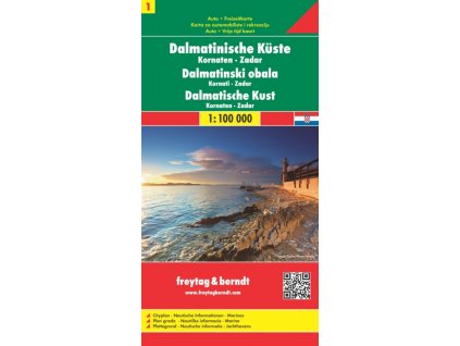 Croatia: Dalmatia map part 1 1:100,000
