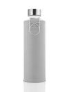 Szklana butelka z pokrowcem ze sztucznej skóry EQUA Grey Dove 750 ml