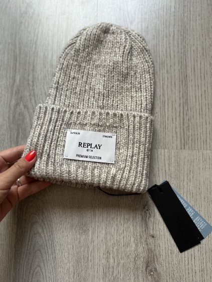 Čepice Replay, béžový melír