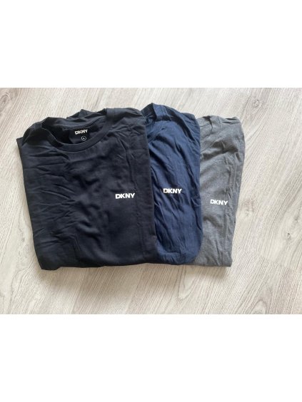 3x triko DKNY, tmavě modré, tmavě šedé, černé