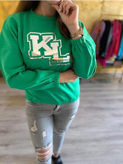 Mikina Karl Lagerfeld, zelená