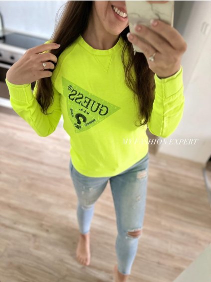 Mikina Guess, neon