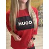 Triko s dlouhým rukávem Hugo Boss, červené
