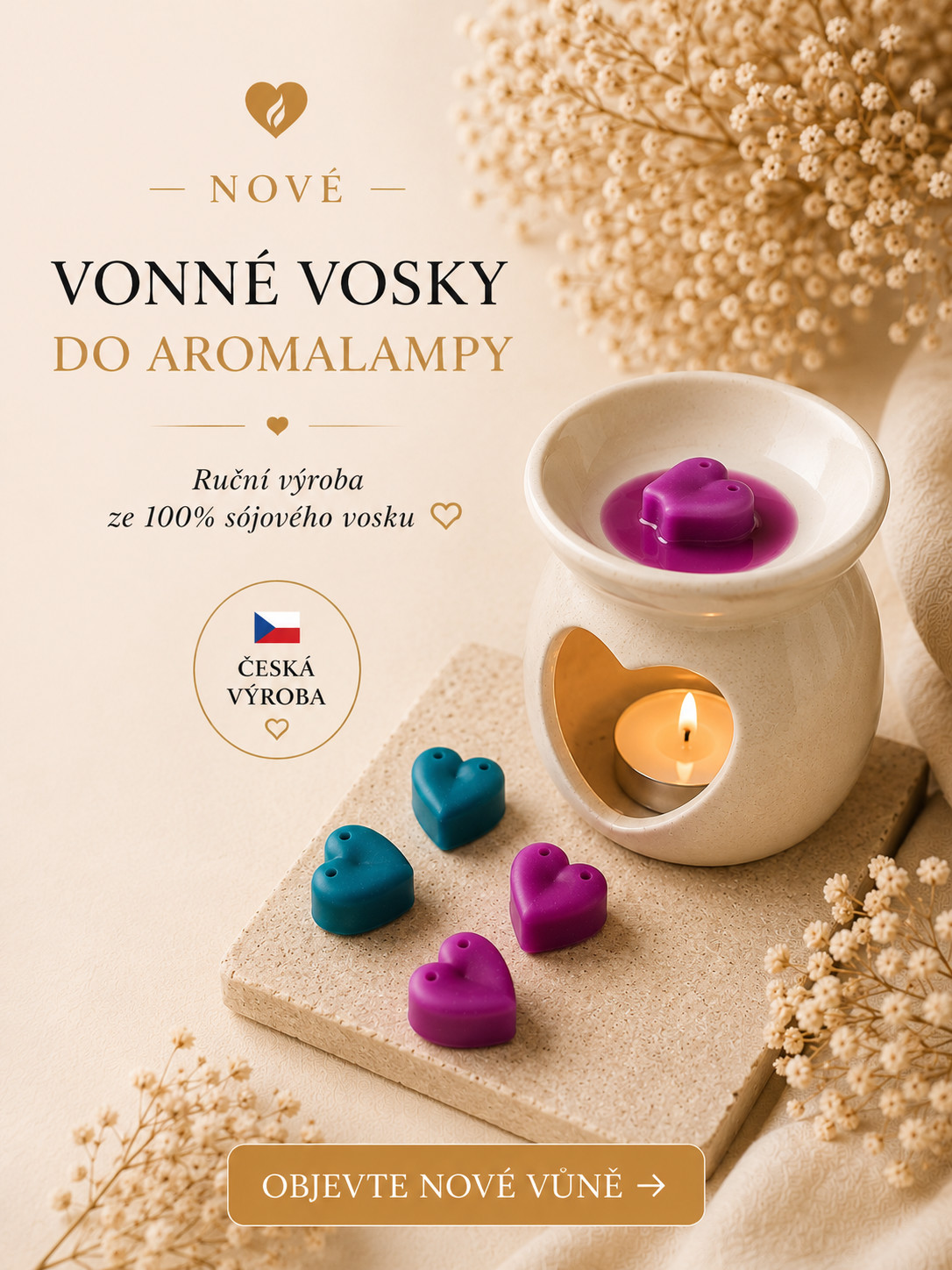 Sójové vosky do aromalampy