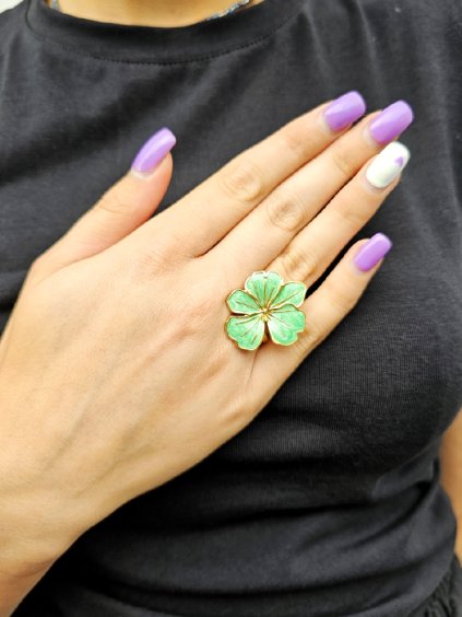 Maxi prsten BOSEI zelený