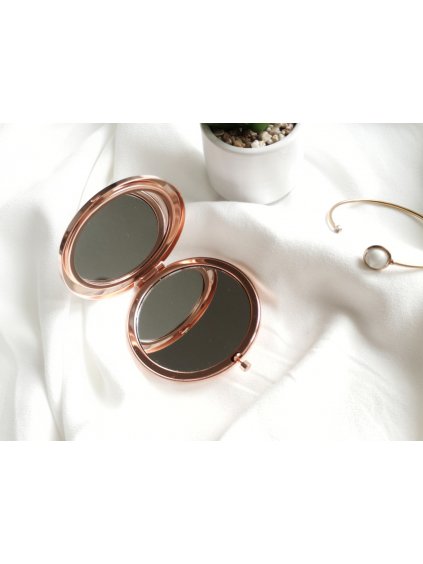 kompaktní zrcátko rose gold myfeminity