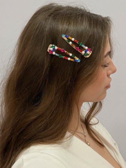 2 ks sponek LUNEXA s barevnými kameny6