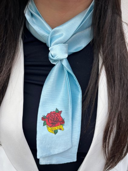 Univerzální modrý šátek ROSE