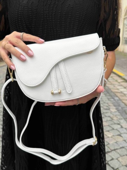 Dámská kožená kabelka BORSE IN PELLE mini bílá