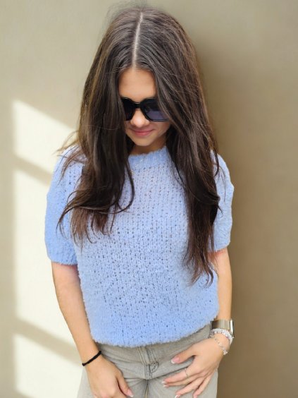 Dámský světle modrý svetr MORINE