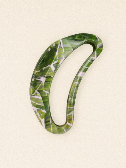 Půlměsícový skřipec do vlasů LUNEA z acetátu zelený