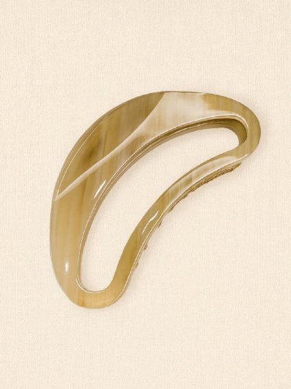 Půlměsícový skřipec do vlasů LUNEA z acetátu béžový