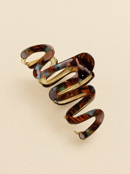 Vlnitý skřipec PEGOLA hnědý mramor