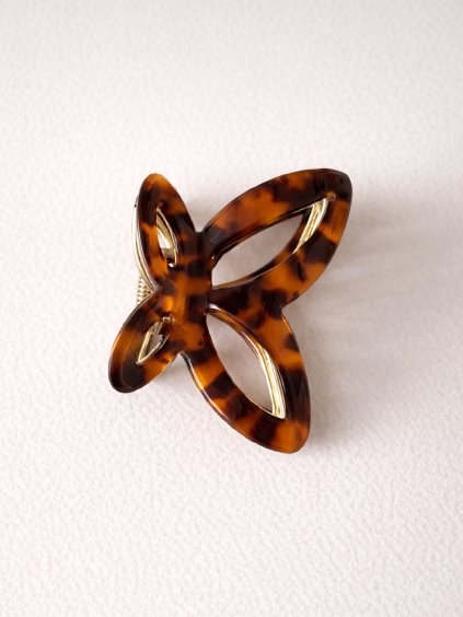 Skřipec do vlasů MOTÝL Classic Tortoise