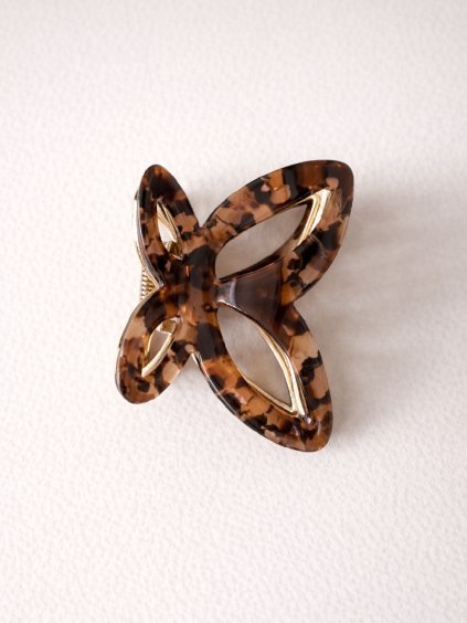 Skřipec do vlasů MOTÝL Soft Mocha