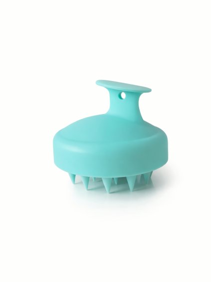 Masážní kartáč na mytí vlasů ZELENÝ