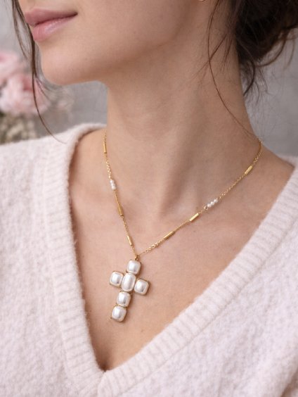 Náhrdelník PEARL CROSS