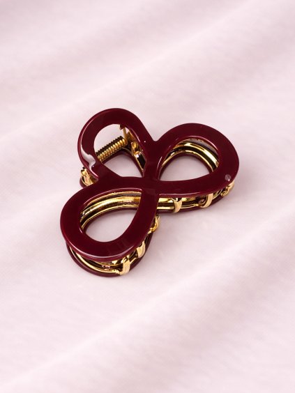 Elegantni skripce do vlasu zlate detaily vinovy