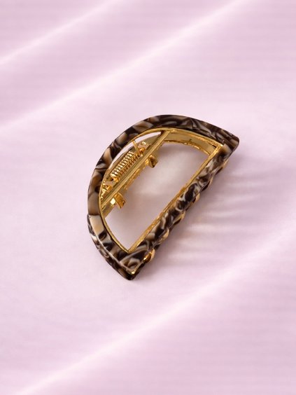 Skřipec do vlasů MINYA hnědý