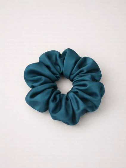Scrunchie saténová gumička SINOA petrolejová