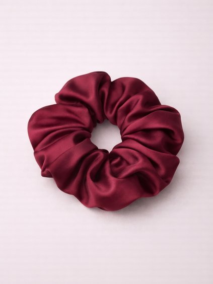 fScrunchie saténová gumička SINOA burgundy