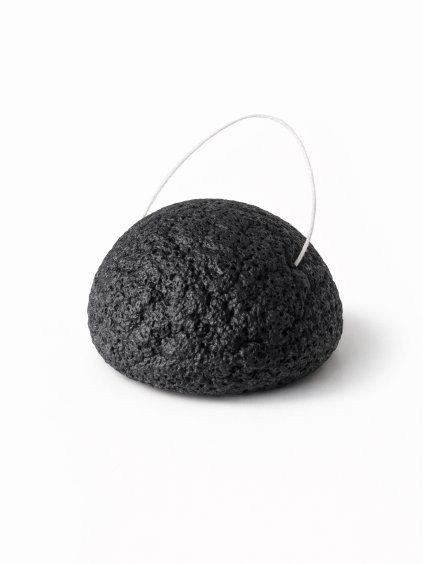 Konjac houbička černá s bambusovým uhlím