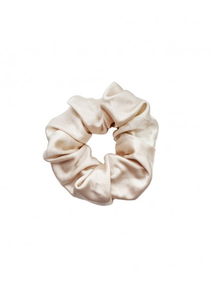 Scrunchie gumička do vlasů champagne