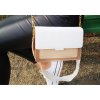 dámská crossbody kabelka béžová bílá