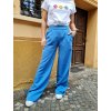 Dlouhé dámské modré kalhoty CAROL
