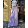 Maxi sukně ZORA s páskem světle fialová2