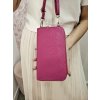 Dámská kabelka na telefon:peněženka VALENCIA s popruhem přes rameno fuchsiová2