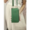 Dámská kabelka na telefon:peněženka VALENCIA s popruhem přes rameno zelená1