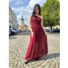 Dlouhé šifónové šaty LORETA bordó