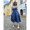 Tmavě modré mušelínové šaty LERDISA2