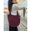 Dámská kožená kabelka SIREA burgundy2