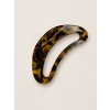 Půlměsícový skřipec do vlasů LUNEA z acetátu leopard tmavý