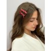 Sada sponek do vlasů MONEA červená s puntíky4
