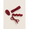 Sada sponek do vlasů MONEA červená s puntíky