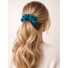 Scrunchie saténová gumička SINOA petrolejová2