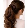 Scrunchie saténová gumička SINOA čokoládová1
